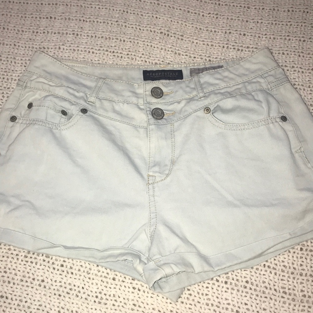 Aeropostale Light Wash High Waist Shorts